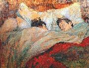 Henri de toulouse-lautrec In Bed, France oil painting artist